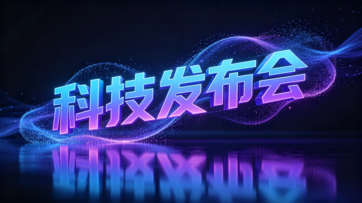 立体文字海报示例1