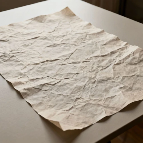 艺术纸张纹理背景，米灰色，微皱褶皱，自然纹理，俯视拍摄，细节清晰
