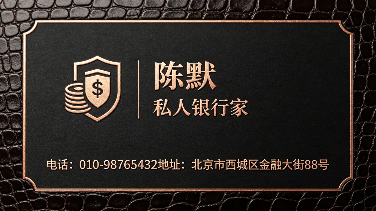 高端奢华名片示例1