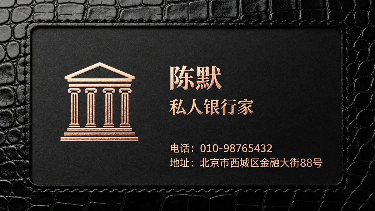 高端奢华名片示例1
