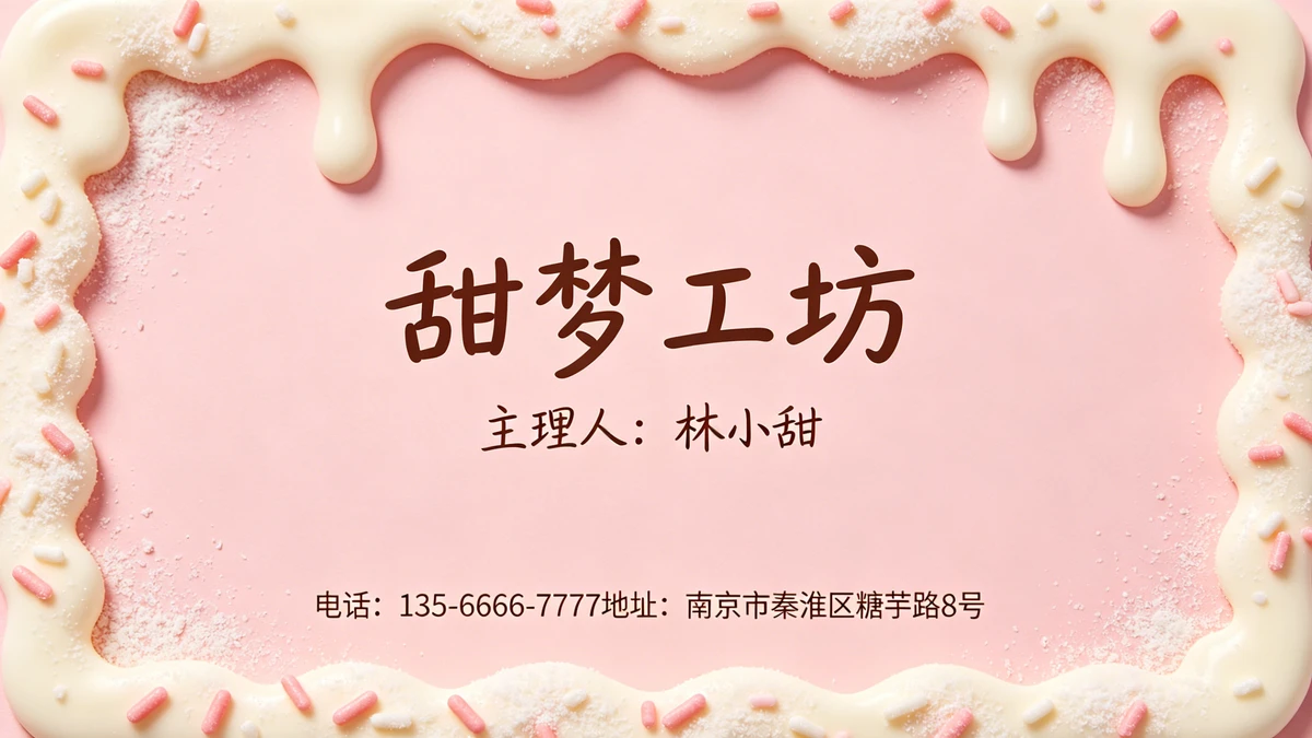 甜品名片示例1