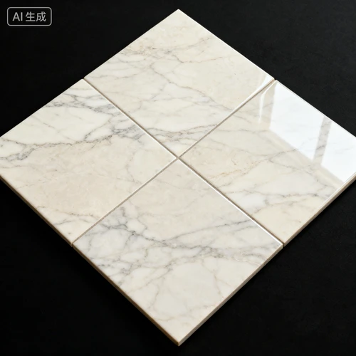 米白色大理石地面，天然纹理，抛光处理，黑色背景，俯视拍摄，质感清晰