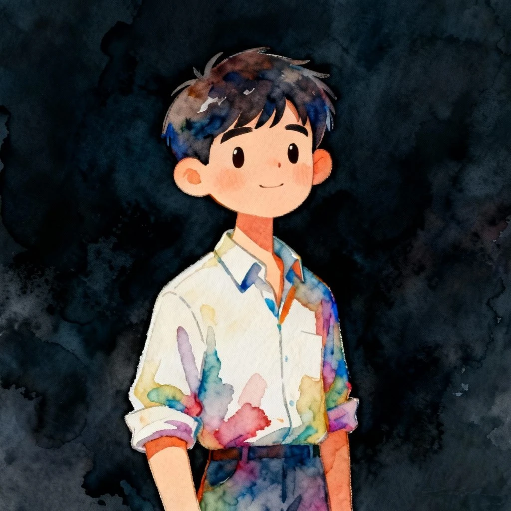 水彩风格头像示例1