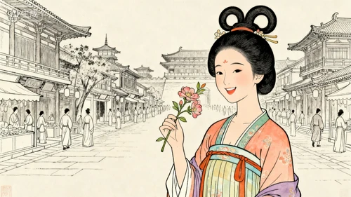 唐装人物生成示例1