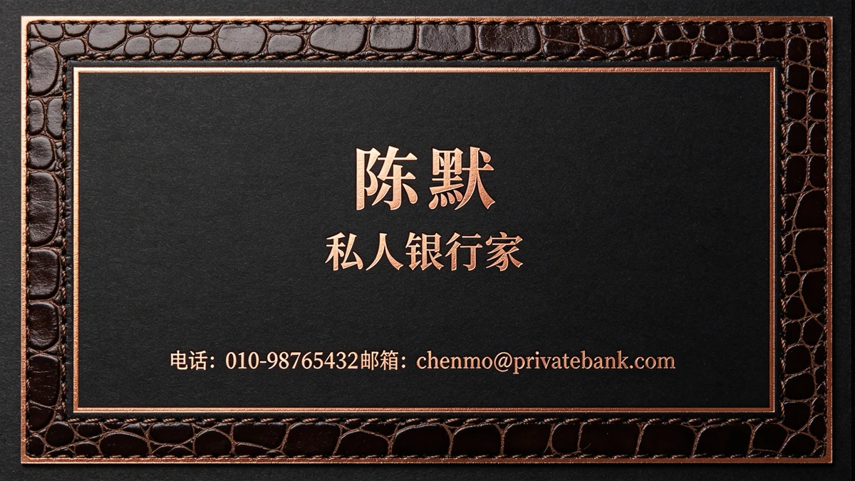 高端奢华名片示例1