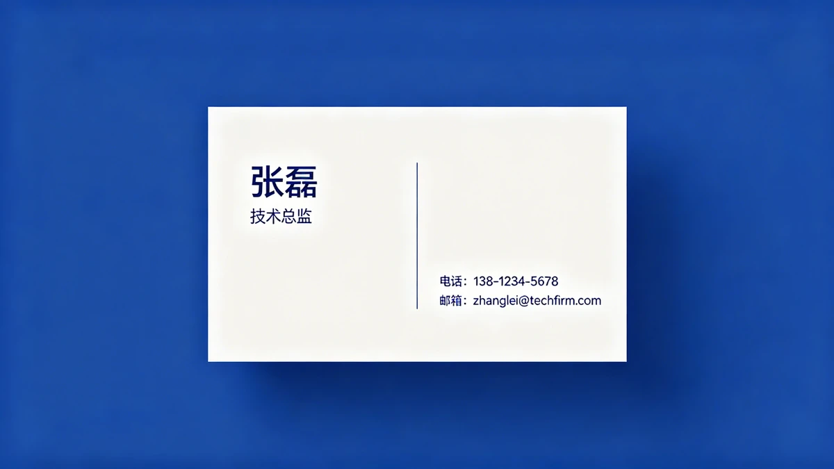 简约公司名片示例1