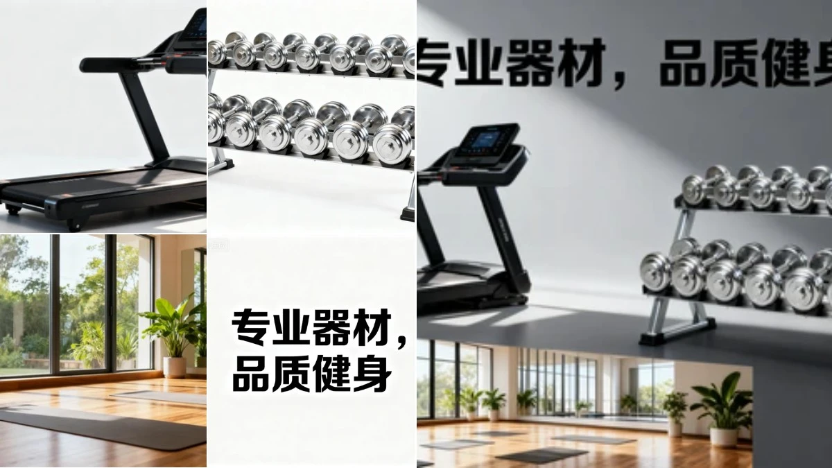 图4：器材展示海报AI合成效果（左侧为拆分素材，右侧为合并成品）