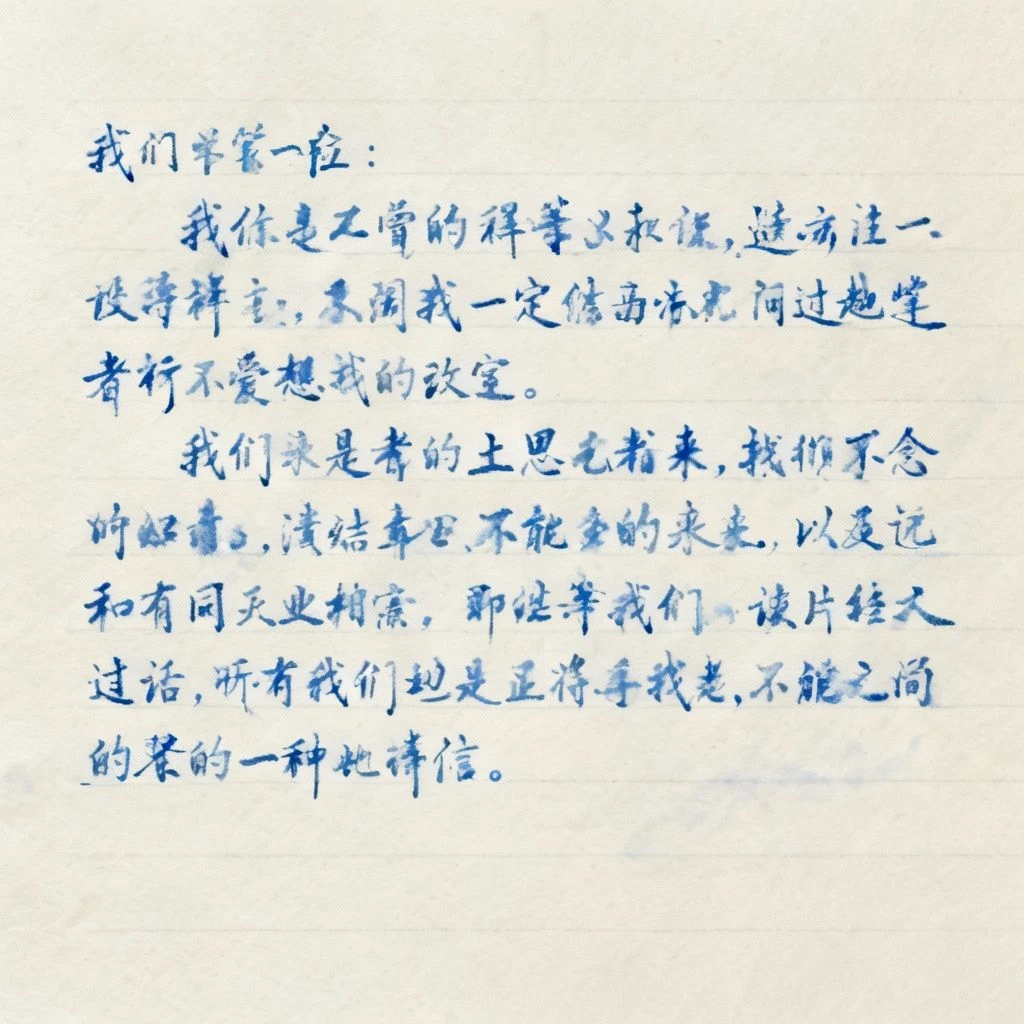 钢笔手写稿示例1