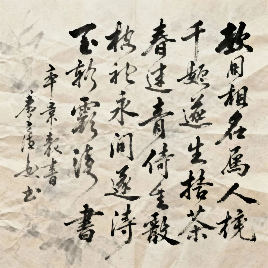 毛笔风格手写稿示例1