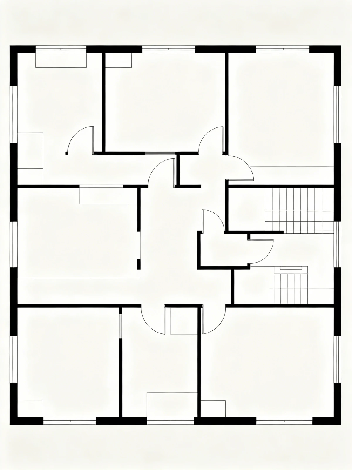 全屋设计前原始户型图