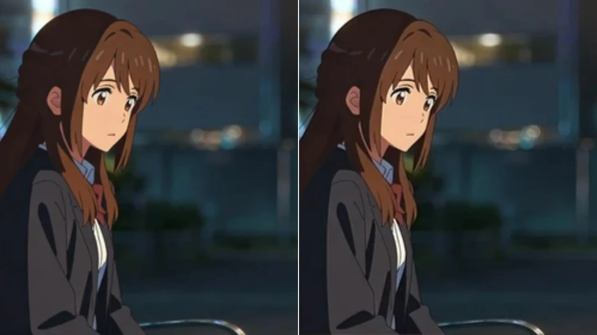 图4：动漫插画超分效果（左侧为标清截图，右侧为4K高清壁纸）