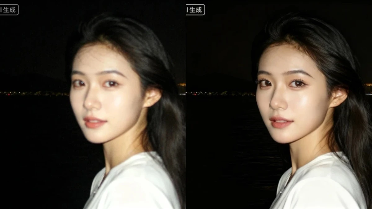 图3：人像去模糊修复效果（左侧为模糊原图，右侧为修复清晰版）