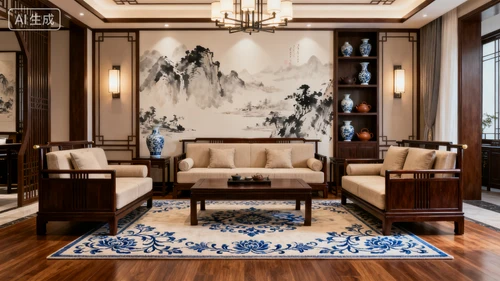 中式风格室内设计示例1