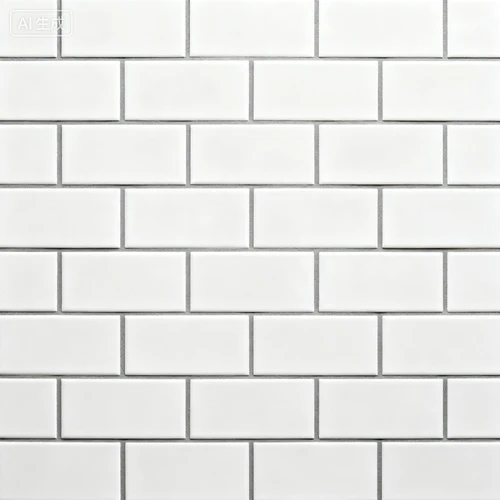白色瓷砖墙面， subway砖款式，灰色勾缝，白色背景，正视拍摄，排列整齐