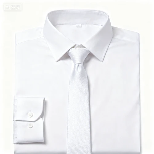 白色商务衬衫，领带，作为内搭素材