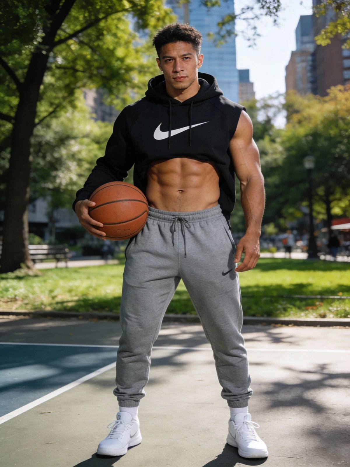 不同肤色模特替换前示例图像