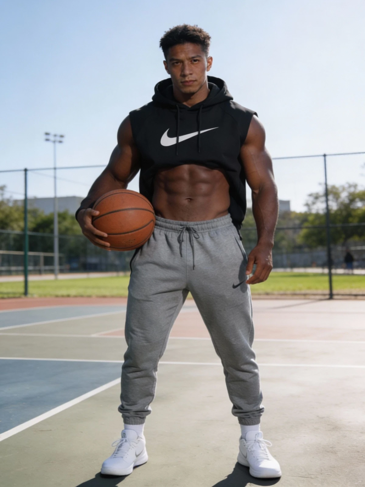 不同肤色模特替换前示例图像