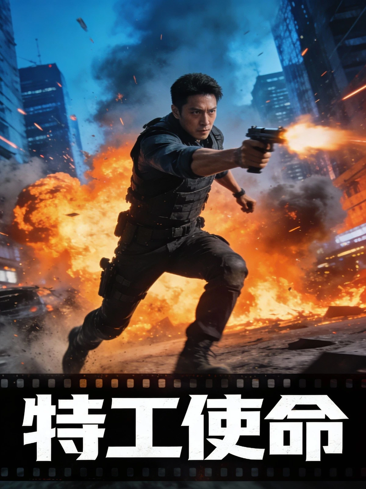 商业动作片海报示例1