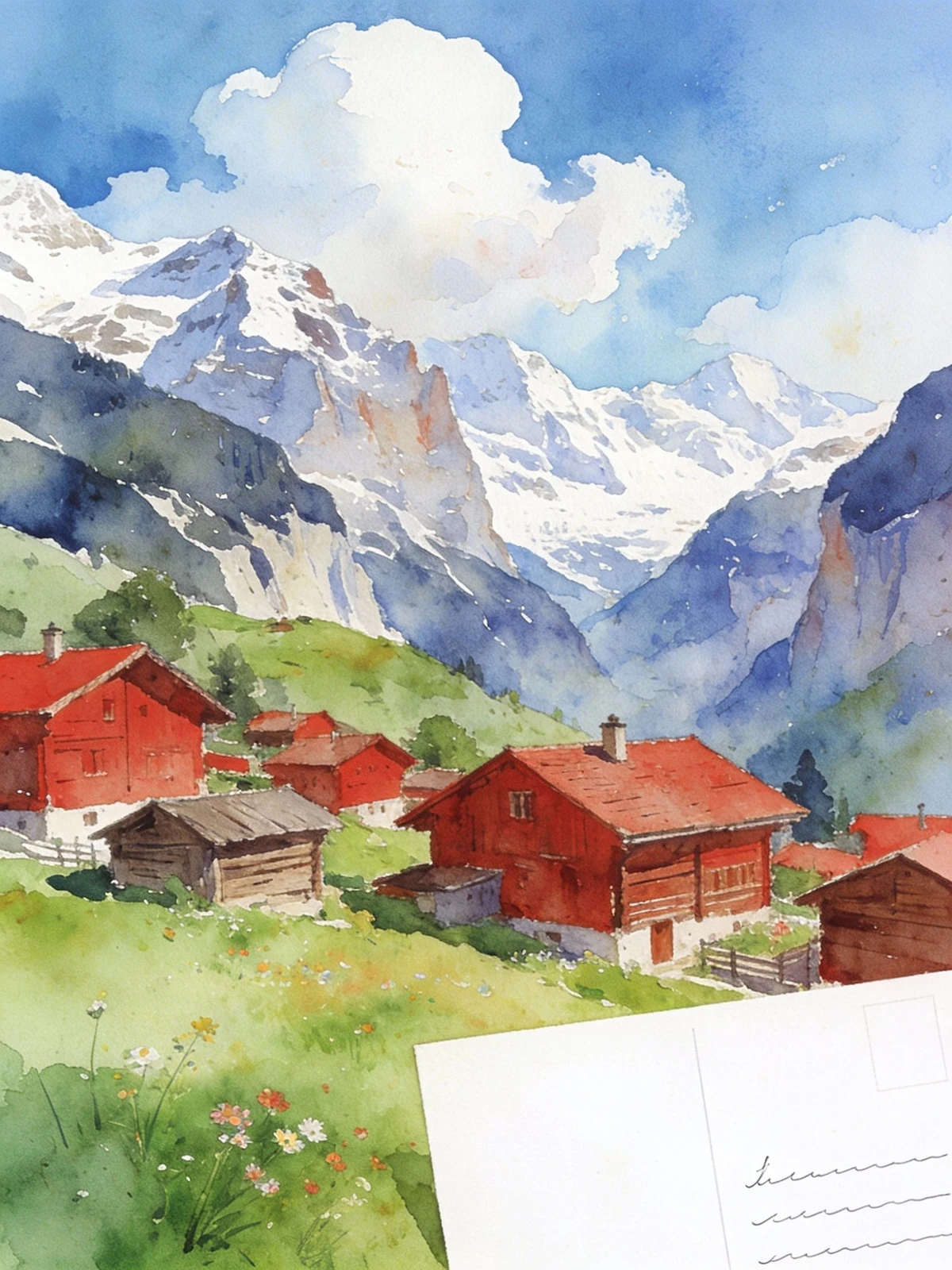 旅行风景明信片示例1