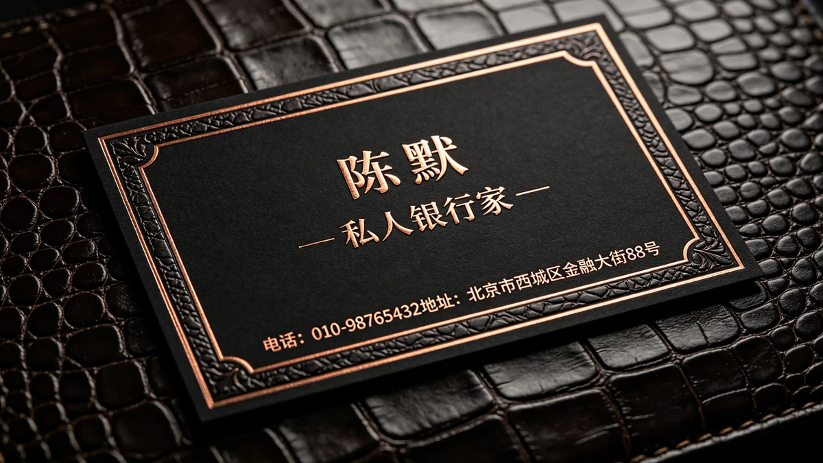 高端奢华名片示例1