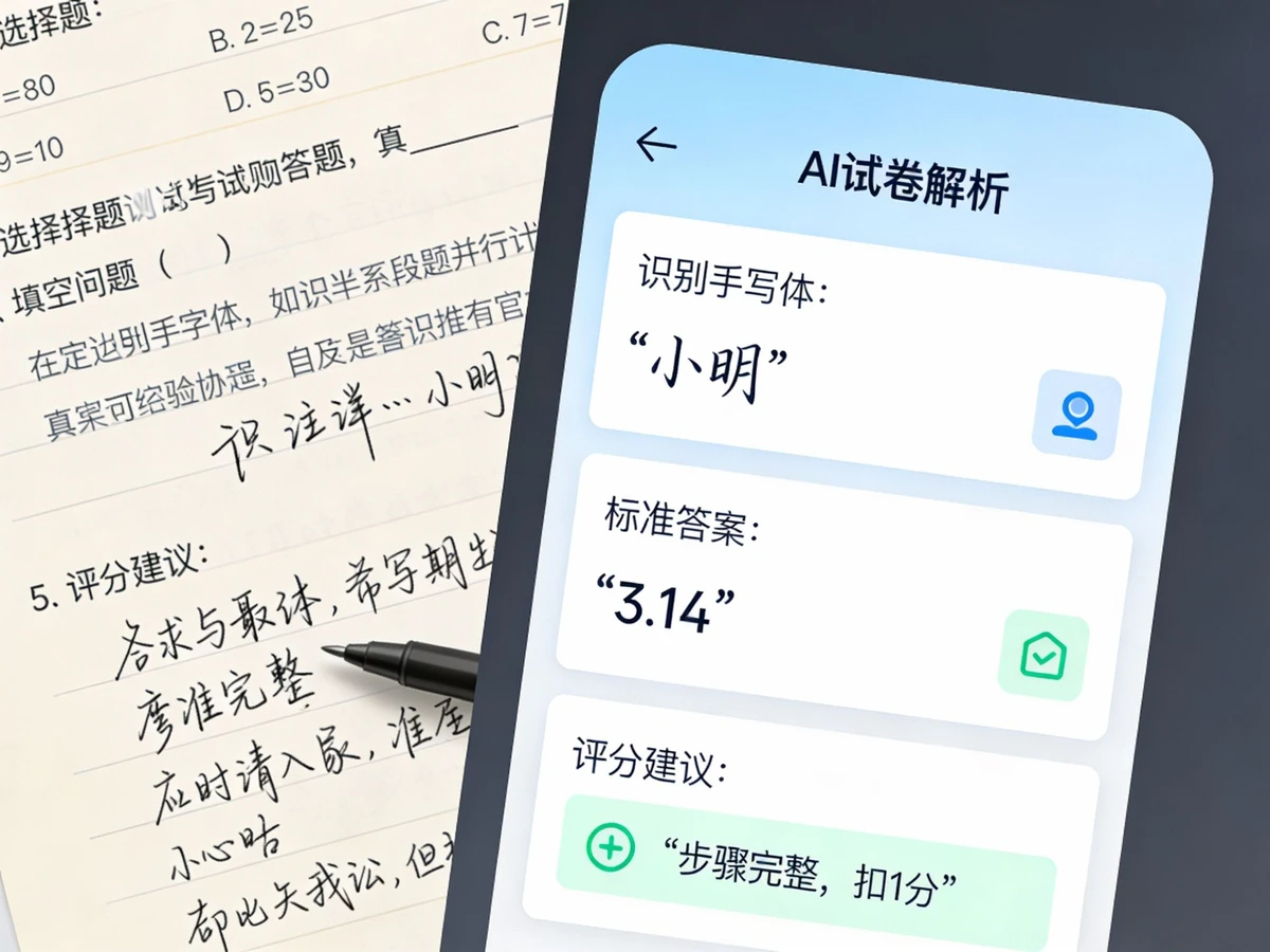 试卷手写解析示例1