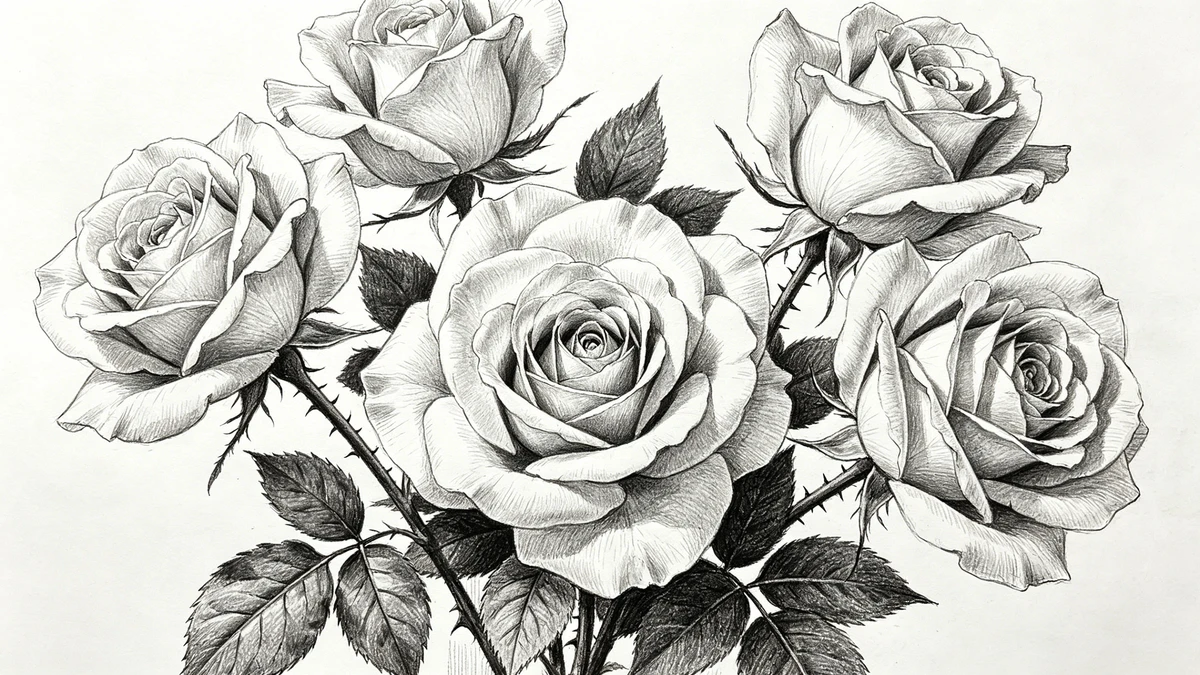 花卉素描1