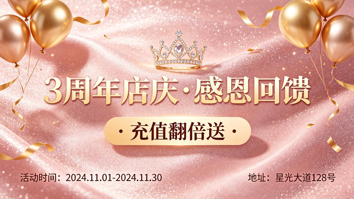 门店店庆海报示例1