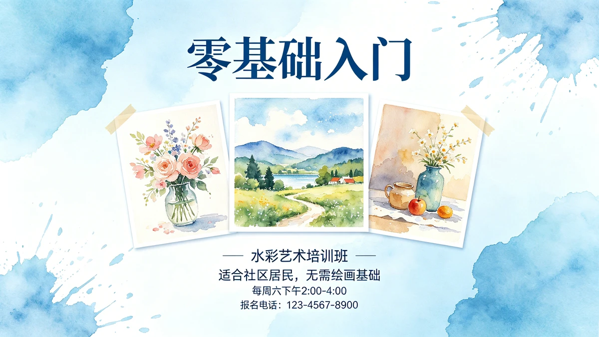 绘画培训宣传单示例1