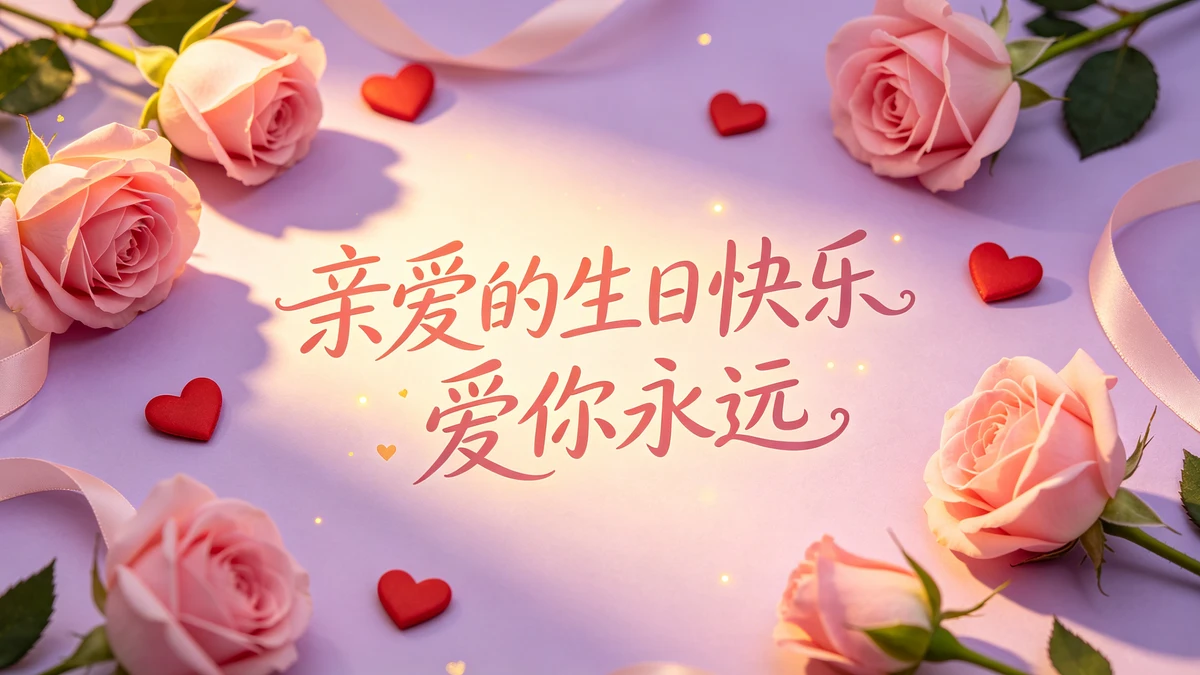 浪漫生日贺卡示例1