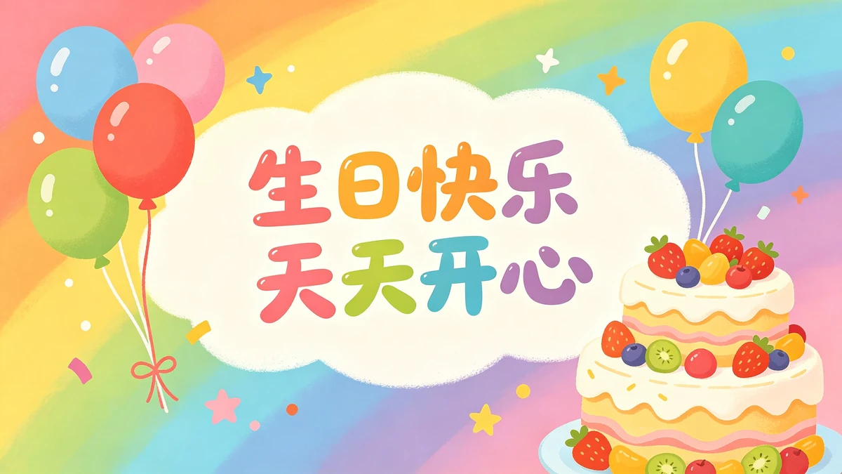 儿童生日贺卡示例1