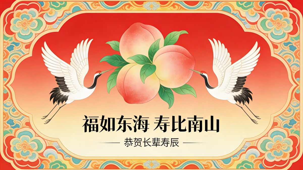 长辈寿辰贺卡示例1