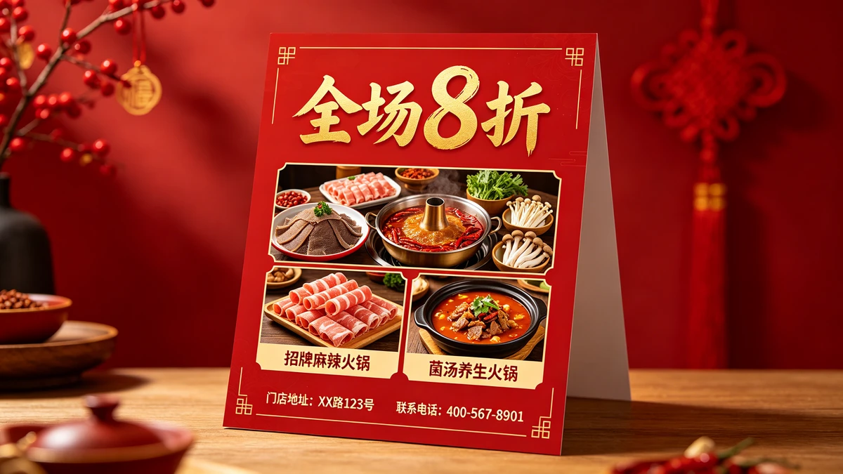 餐厅菜单宣传单示例1