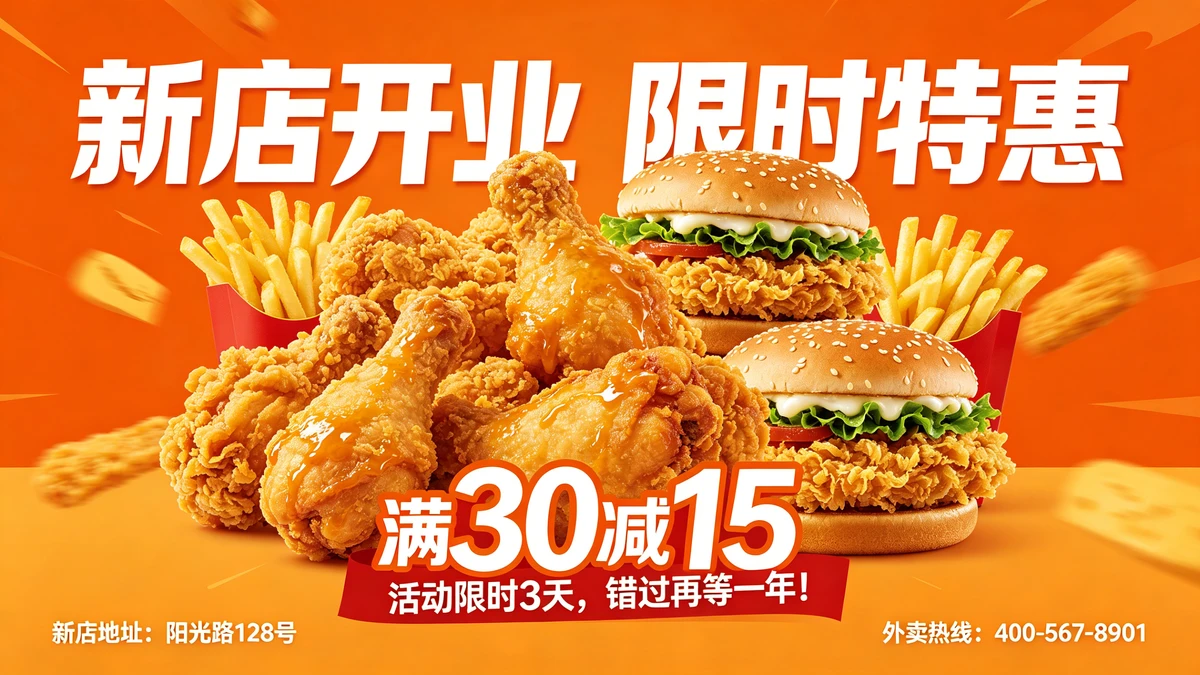 外卖推广宣传单示例1