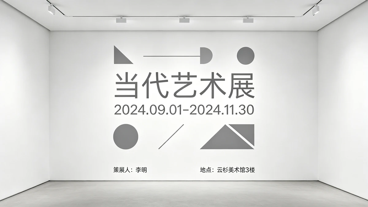 艺术展览海报示例1