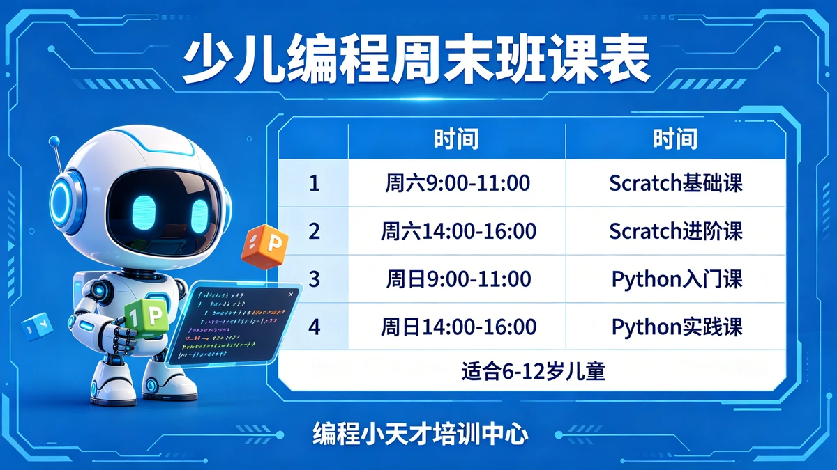 培训班课表示例1