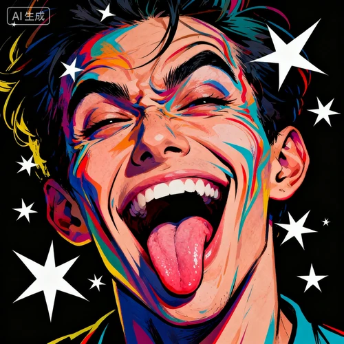 搞怪风格表情包生成示例1