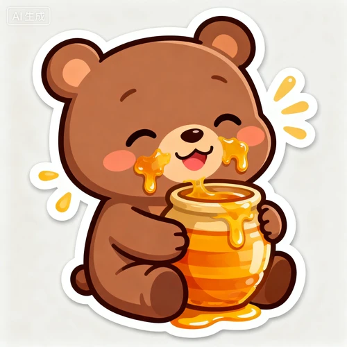 萌系风格表情包生成示例1