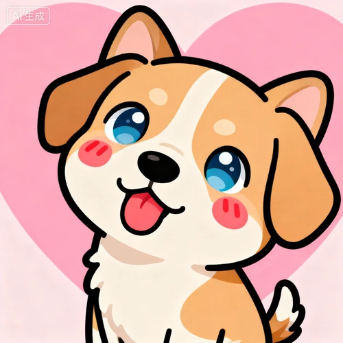 萌系风格表情包生成示例1