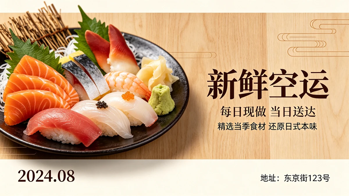 日式料理宣传单示例1