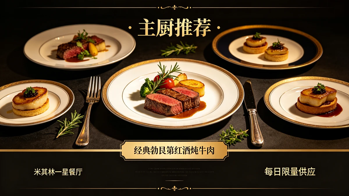 法式西餐宣传单示例1