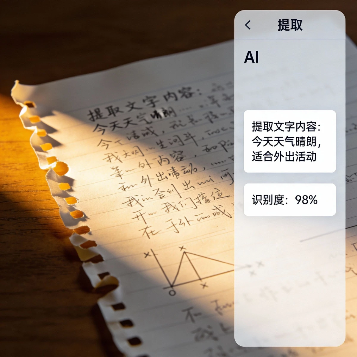 手写图片文字提取示例1