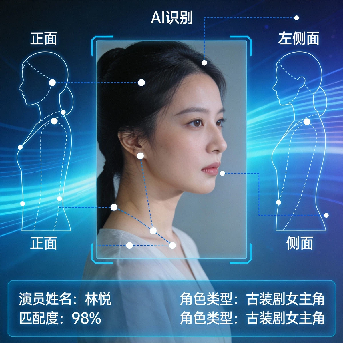 特殊角度演员识别示例1