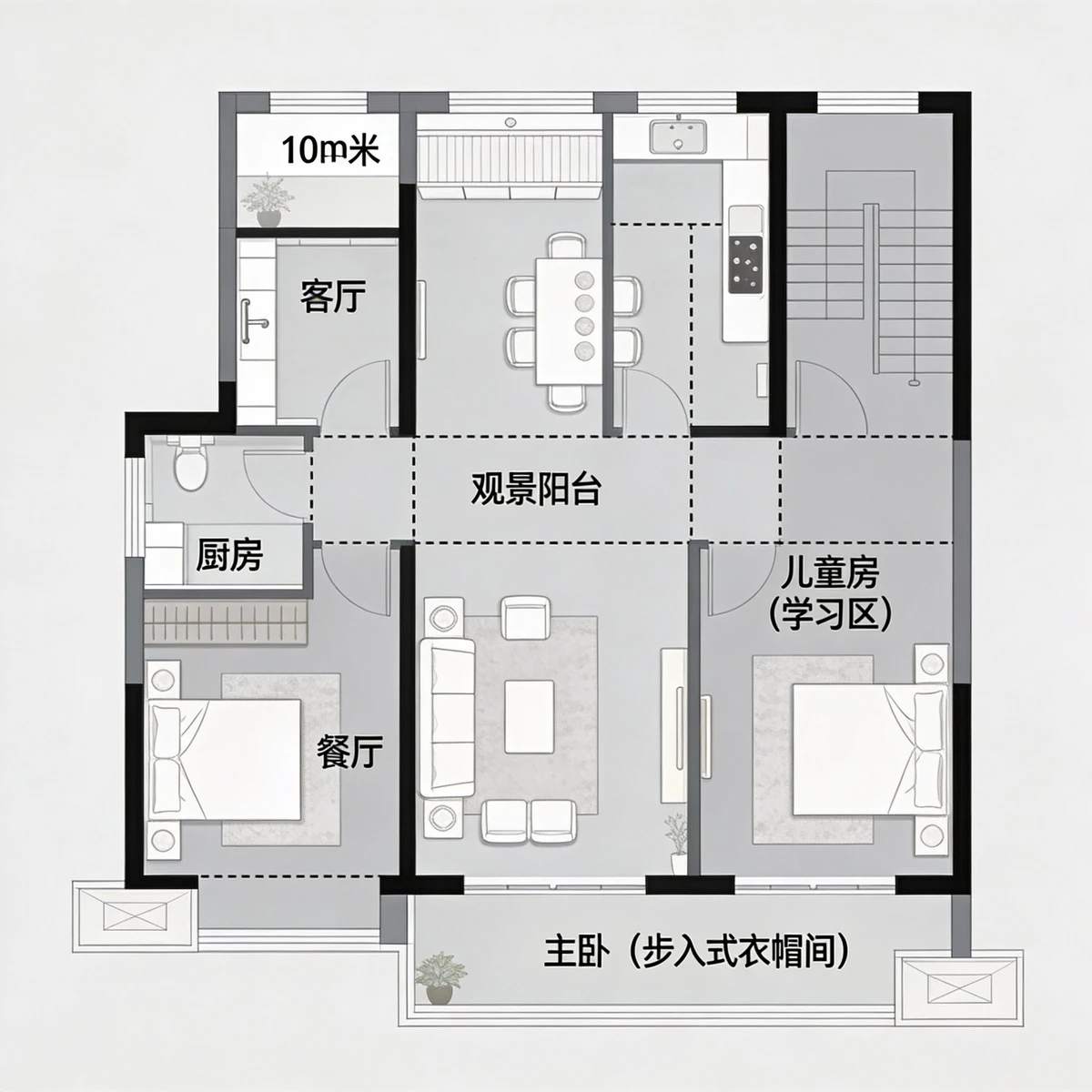 北欧风格房屋平面图示例1