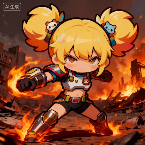 动漫风格游戏角色设计示例1