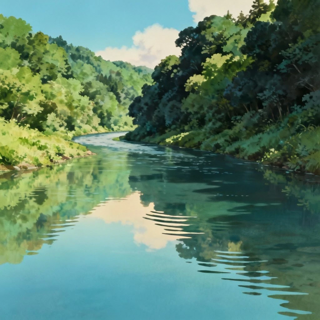 吉卜力风格自然示例1