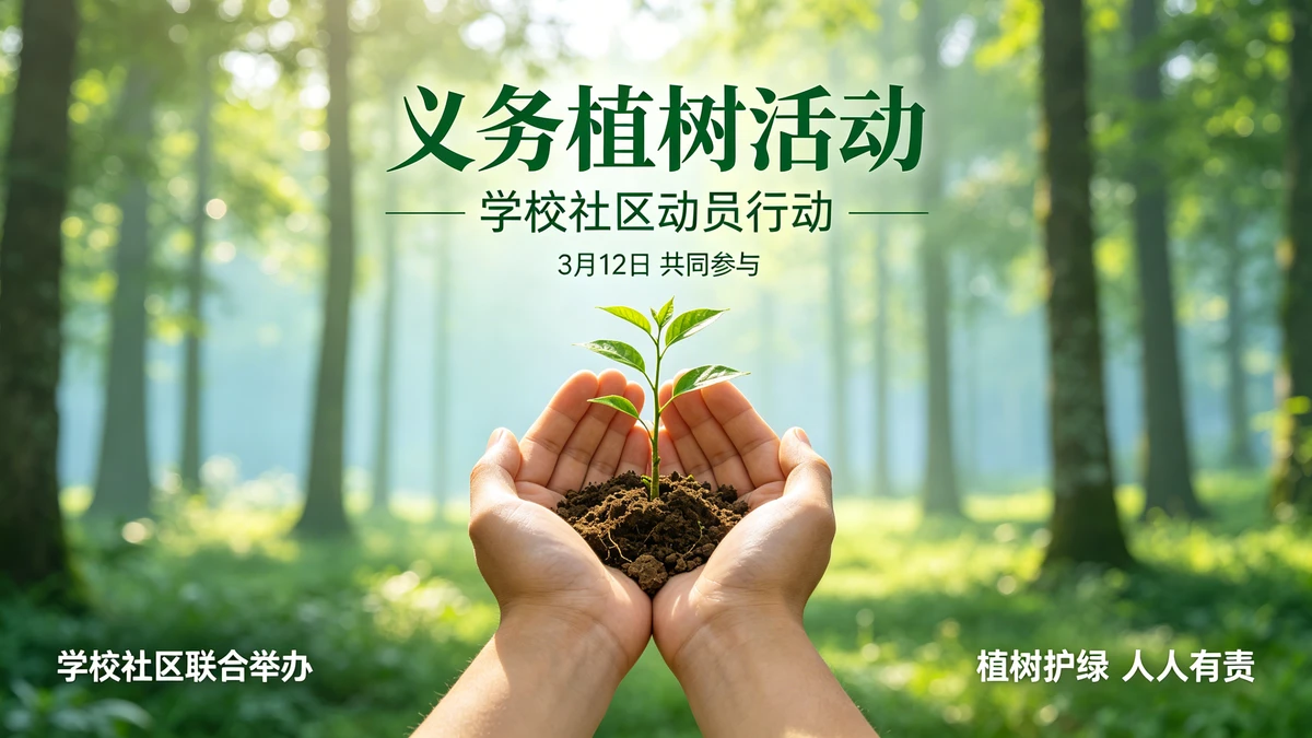 植树造林海报示例1