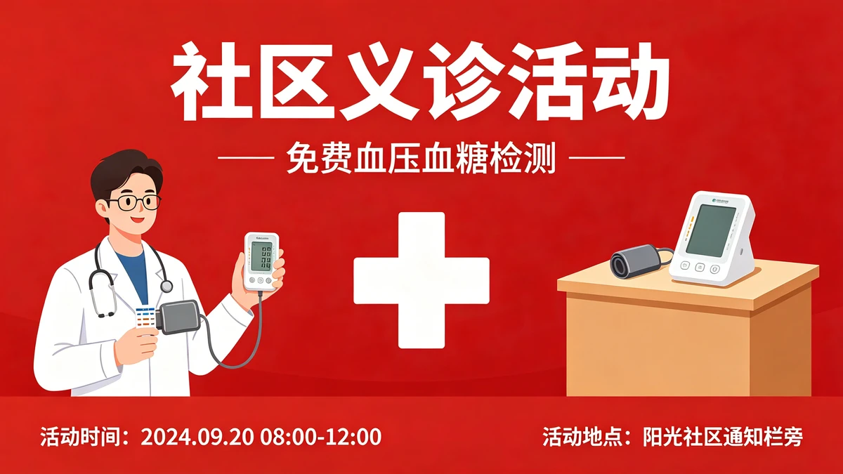 义诊活动海报示例1