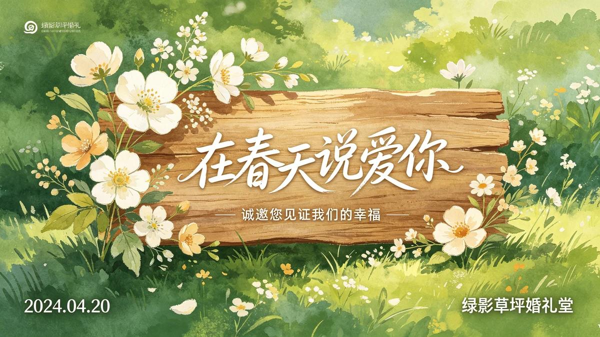户外婚礼邀请函示例1