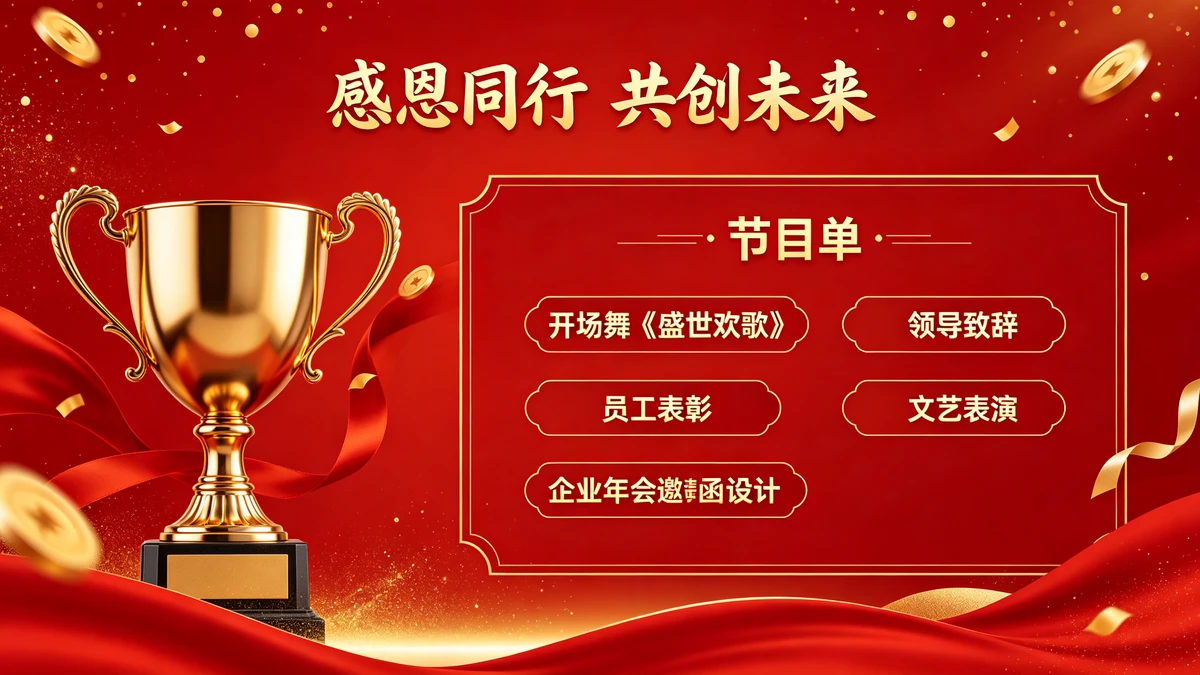 年会晚宴邀请函示例1