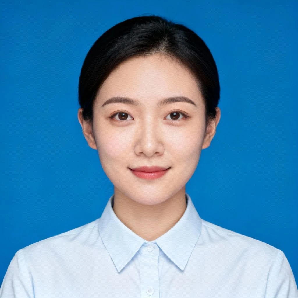 蓝色背景证件照示例1